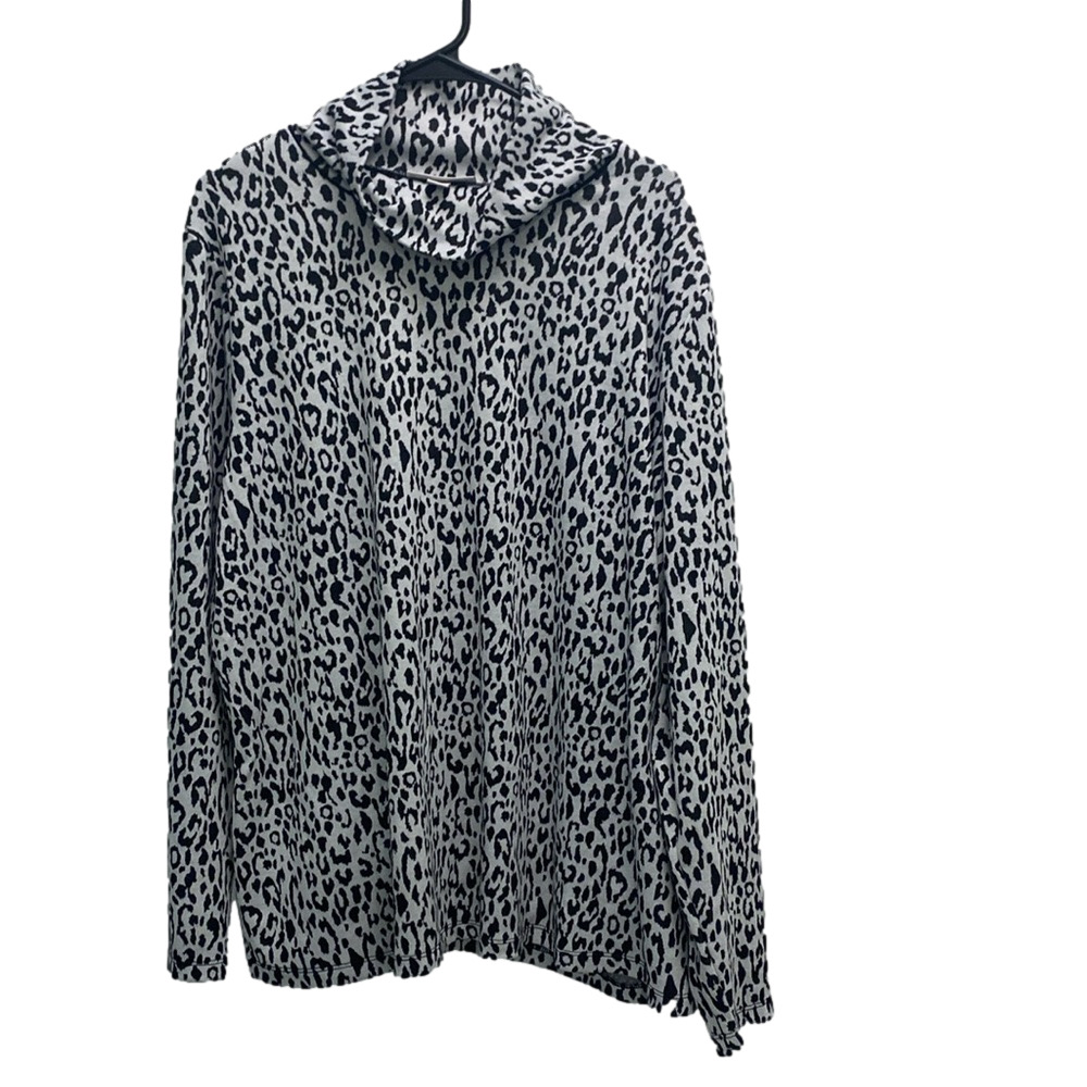 NWOT Victor Glemaud Black White Animal Print Sweater Size 3x